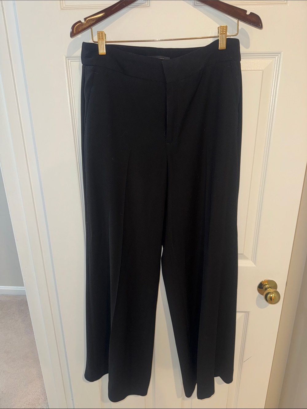 Banana Republic Black Wide-Leg Dress Pants
